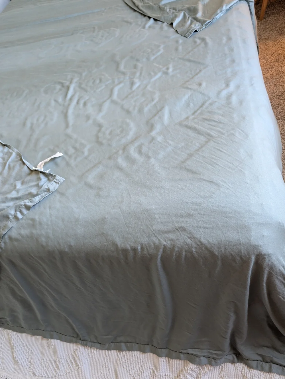 Pure Beech Sateen Sage Green 400T 100% Modal Queen Size Flat Sheet